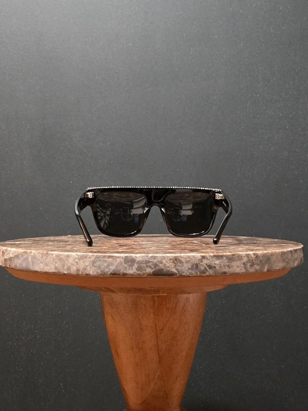magda butrym x linda farrow | crystal flat top sunglasses | luxury